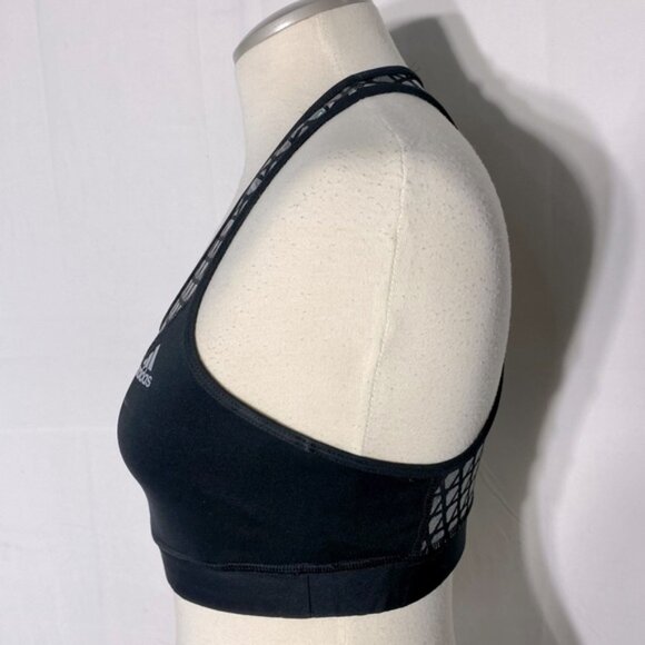 Adidas Climalite Black Sports Bra With Hologram Detail M - Picture 2 of 10
